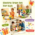 thumbnail image 5 of Electric Train Set for Kids, 3D Stem Electric Train Set with Train and Traffic Signs, 3D Racing Track Sets for Kids, 3+ Years Old Boys & Girls Birthday, 5 of 7