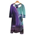 thumbnail image 1 of Jupiter Planet Back Lacing Backless Dress Square Neck Dress Sweetheart Knot Flared Dress Jupiter Planet Space Outerspace, 1 of 5