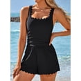 thumbnail image 4 of Asoul Swim Rompers for Womens Tummy Control V Neck Swimsuits with Shorts One Piece Modest Bathing Suits Full Coverage 2026, 4 of 9