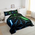 thumbnail image 3 of Erosebridal Gaming Comforter Set Xmas Gift Twin Bedding Sets for Teens Youth 3d Video Games Comforter Controller Pattern Design Bedding for All Season, Gamepad Home Decor with 1 Pillow Case, 3 of 5