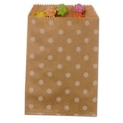 4 X 5-3/8 Kraft Polka Dot Merchandise Bags | Quantity: 100 Width 4" by Paper Mart