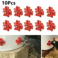 thumbnail image 1 of 10pcs Horizontal Side Mount Chicken Nipples Waterer Automatic Poultry Drinker, 1 of 12
