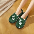 thumbnail image 6 of Fotbe Christmas tree green plaid Pattern Women's Fuzzy Slippers Plush Slippers Fluffy Winter House Shoes Indoor and Outdoor-Medium, 6 of 8