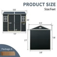 thumbnail image 3 of 8x6 ft Heavy-Duty Waterproof Resin Storage Shed with Floor, 2 Windows & Lockable Door – Outdoor Garden Tool Shed for Patio & Backyard, Black., 3 of 7