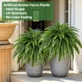 thumbnail image 2 of CandWuom Artificial Boston Fern Bush- Set of 2 Large Artificial Ferns for Outdoors, 45Inch Large Faux Ferns, Suitable for Office & Living Room Decor, 60Branches for Each Bouquet, 2 of 8