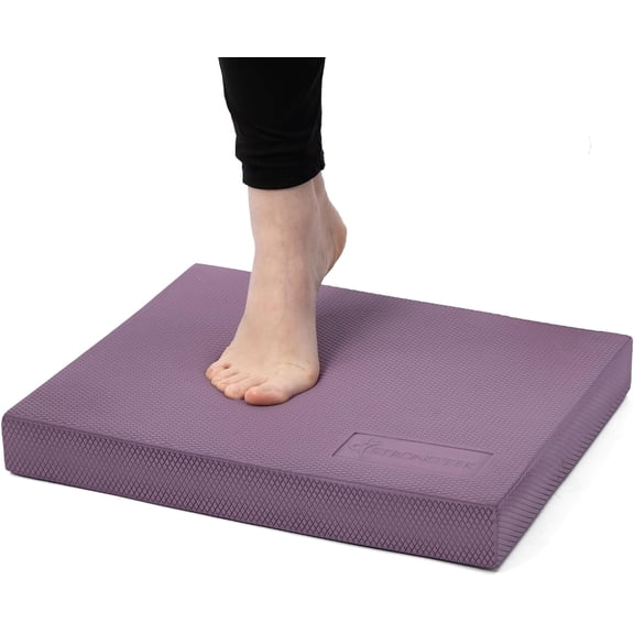 StrongTek Professional Foam Exercise Balance Pad - 15.8" x 13" x 2", High-Density TPE Foam Knee Pad, Non-Slip & Water-Resistant, for Balance Training, Physical Therapy, Yoga, and More(purple)