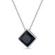 thumbnail image 1 of PROSTEEL Collar con colgante de circonia cúbica rómbica de plata esterlina para mujer, niña, joyería de circonita cúbica negra, regalo de San Valentín para madre para hija, mamá, esposa, 1 of 8
