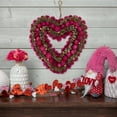 thumbnail image 2 of Northlight 13" Pink Botanicals and Twigs Artificial Valentine's Day Heart Wreath - Unlit, 2 of 5