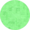 thumbnail image 1 of Ahgly Company Indoor Round Solid Emerald Green Modern Area Rugs, 6' Round, 1 of 4