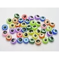 thumbnail image 4 of U8MO 200 Mixed Colour Acrylic Kabbalah Evil Eye Coin Beads 8X5mm, 4 of 4