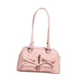 thumbnail image 3 of Bolso de Hombro de Piel Sintética Salvador Tipo Hobo Rosa, 3 of 9