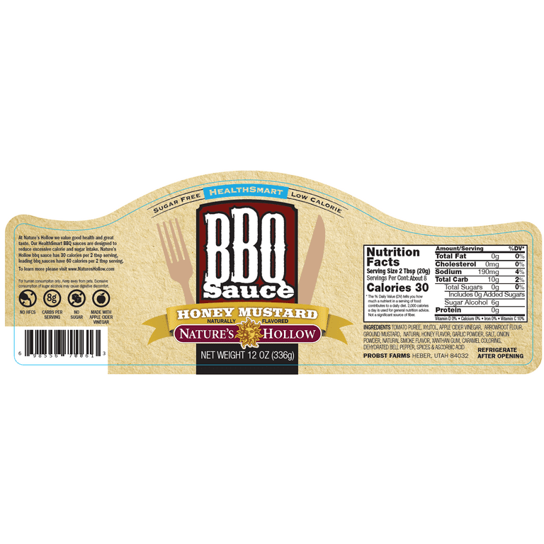 nature-s-hollow-sugar-free-honey-mustard-bbq-sauce-sweetened-with-xylitol-12-oz-bottle-walmart-com for Free Printable Bbq Sauce Labels Nature's Hollow Sugar Free Honey Mustard BBQ Sauce, Sweetened with Xylitol (12 oz bottle) - Walmart.com for Free Printable Bbq Sauce Labels
