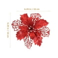 thumbnail image 2 of OUNONA 6-Pack Red Faux Poinsettia Christmas Flowers for Tree, Door, Wreath, and Festive Table Decorations, 2 of 5