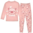 thumbnail image 2 of joogoo Cute Pigs 2 Piece Long Sleeve Tee and Pants Cotton Pajama Set 5Y, 2 of 7