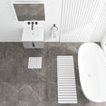thumbnail image 6 of Diatomite Stone Quick-Dry Water Absorbing Bath Mat Sets-XLarge+Small White Mats, 6 of 7