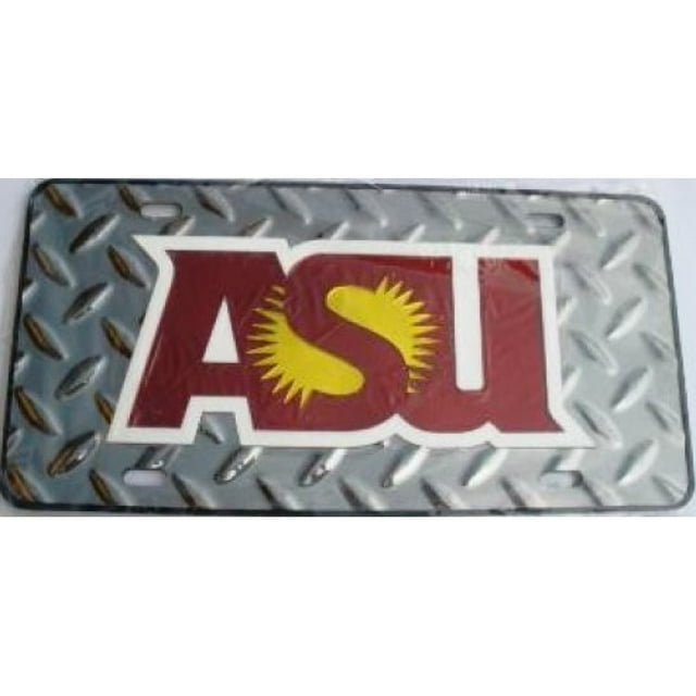 Arizona State Sun Devils ASU Silver Diamond Laser License Plate
