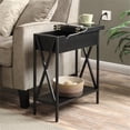 thumbnail image 2 of Kingfisher Lane Transitional Wood Electric Flip Top Table in Black, 2 of 5