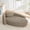 Brown, variant on Noble House Thelma 67" Modern Oval Single Lazy Sofa Chair, Space-Saving Bouclé Backrest Lounge Chair, Dark Gray