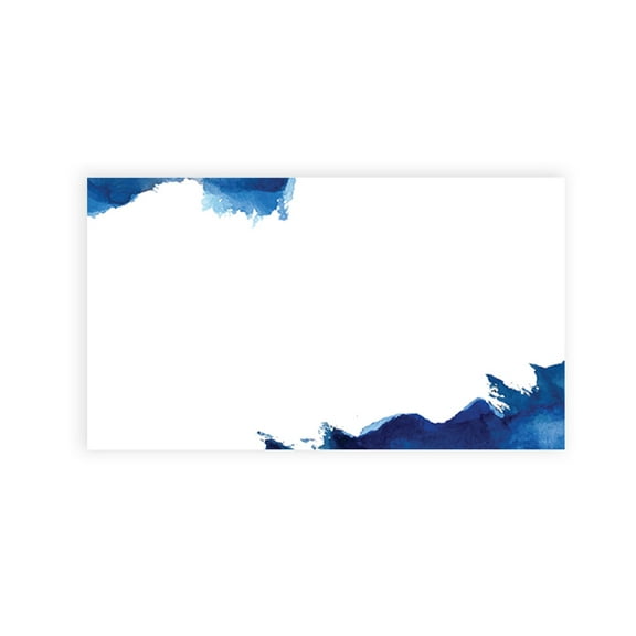 Koyal Wholesale Ombre Blue Watercolor Place Cards for Wedding Party Tables, Seating Place Cards for Holders, 60 Pack