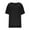 Black, variant on Ltctricy Women's Oversized T Shirts Short Sleeve Crew Neck High Low Hem Solid Color Soft Casual Tee Tops Summer Tunic Blouses