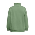 thumbnail image 5 of Womens Sweatshirt Casual Half Zip Fleece Long Sleeve Lightweight Pullover with Kangaroo Pocket Fall Outfits 2026, 5 of 7