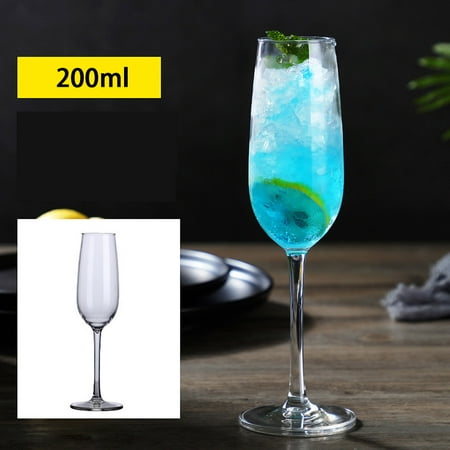 

Cogfs Plastic Wine Glass Cups 200ML Transparent Detachable Shatterproof Wine Glasses Bar Home Unbreakable Goblet 9914B
