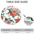 thumbnail image 6 of Elastic Round Tablecloth with Elegant Floral Design, Waterproof-Feel Polyester Fabric for Home and Outdoor Use, Fits 44-52 Inch Round Tables, 6 of 7