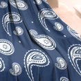 thumbnail image 3 of Blue Pioneer Flower and Paisley Pattern Blanket,Comfortable Soft Flannel Throw Blanket,All Season,Warm Lightweight Blankets for Sofa Bed Couch Living Room Chair,30"x40", 3 of 4