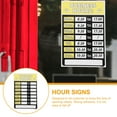 thumbnail image 2 of unbranded 1Set Yellow PVC Business Hours Sign for Business Open Signs Dirt Proof and Sun Protection 11.8x7.9in, 2 of 4