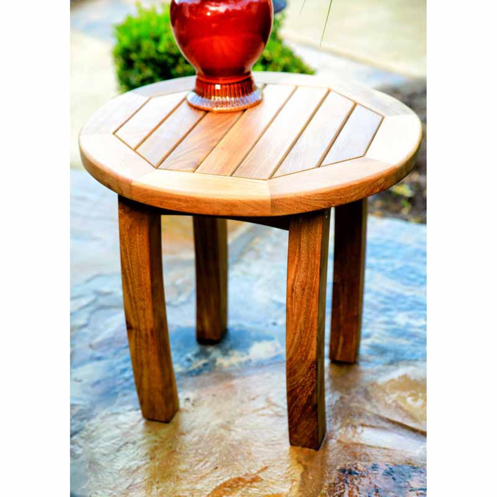 Tortuga Outdoor Jakarta 20 In Round Wood Side Table Walmart Com Walmart Com