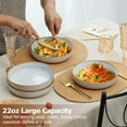 thumbnail image 5 of Vesteel Pasta Bowl Set of 4, 22oz Stoneware Salad Pasta Serving Bowls for Soup Dinner Cereal, Microwave & Dishwasher Safe, Seashell White, 5 of 8