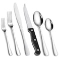 thumbnail image 2 of Acekid 48 Pieces Flatware Set with Steak Knives, Stainless Steel Tableware Kitchen Cutlery Set, Silver, 2 of 9