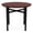 Chelse Mahogany, variant on Avon Reception Waiting Round End Table 24" HPL Top / Black Steel / Walnut