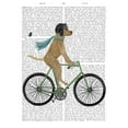 thumbnail image 2 of Fab Funky 15x18 White Modern Wood Framed Museum Art Print Titled - Yellow Labrador in Flying Helmet on Bicycle, 2 of 4