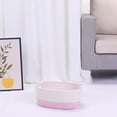 thumbnail image 4 of Unique Bargains Woven Storage Basket Shelf Storage Bin for Home Clothes with Handles Pink, 4 of 6