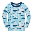 thumbnail image 7 of WOYY Infant Boys Pajama Set Shark Print Long Sleeve Top Pants Loungewear, Sizes 18-24M, 7 of 7