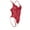 Red, variant on Womens Bodysuits One Piece Bodywear with V Shape Front And Smooth Lounge Fit Bodysuit