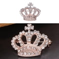 thumbnail image 3 of MasteelfCA Broche Couronne en Alliage de Mode avec Strass pour Femmes (Or Rose), 3 of 7