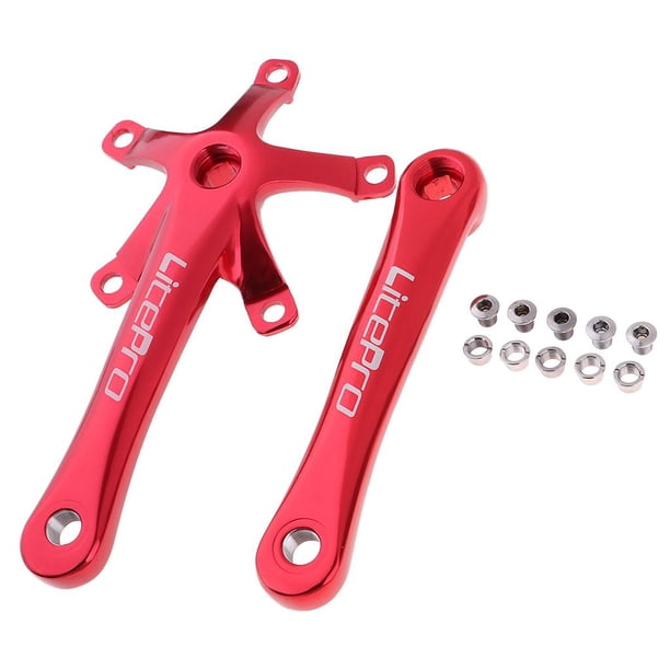 Bielas de bicicleta Zulema 170 Mm 130BCD Soporte Inferior Tornillos Rojo