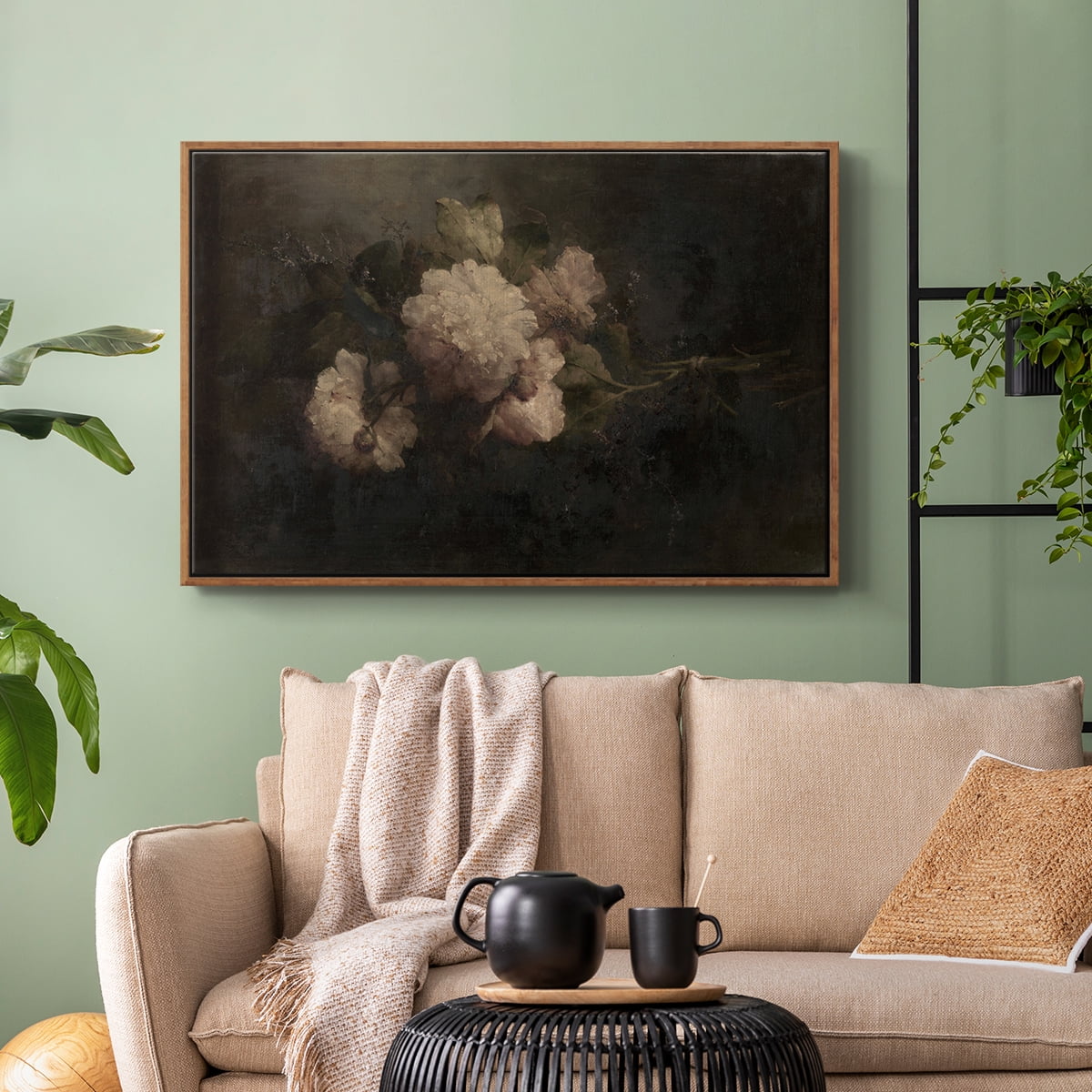 Vintage Botanical Print-XXXIX By Wexford Home Framed in Walnut Wood Gallery Wrapped Canvas 27 in. x 41 in.