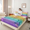 thumbnail image 4 of Homewish Colorful Gradient Butterflies 3pcs Twin Sheet Sets for Teens,Rustic Cabin Twin Fitted Sheet,Retro Vintage Breathable Flat Sheet,Luxury Bedroom Decor, 4 of 7