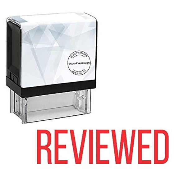 StampExpression - REVIEWED Office Self Inking Rubber Stamp - Red Ink (A-5383)