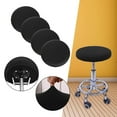 thumbnail image 3 of Coussin de Tabouret Rond Durable Doux Housse de Tabouret Roulante Lavable pour Chaise de 12-18 Pouces Noir, 3 of 9