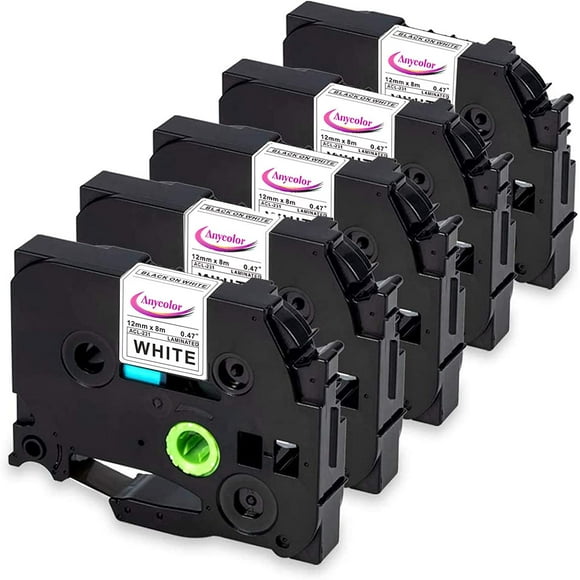 12mm Black On White Label Tape – Replacement For Brother TZe Series (PT, TZC231 Compatible, 1 Roll) 2 thumbnail image