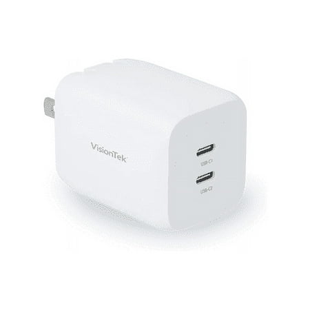 UPC: 0810078051275 | VisionTek 65W GaN II Power Adapter – 2 Port 901536