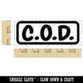 thumbnail image 2 of COD Cash on Delivery Bold Border Self-Inking Rubber Stamp Ink Stamper for Business Office - Brown Ink - Large 2-2/4 Inch, 2 of 7