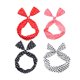 thumbnail image 4 of 4 diademas con lazo para el pelo con diseño de lunares redondos, adorables diademas cruzadas para mujer, tocado rojo, rosa claro, negro y blanco., 4 of 5