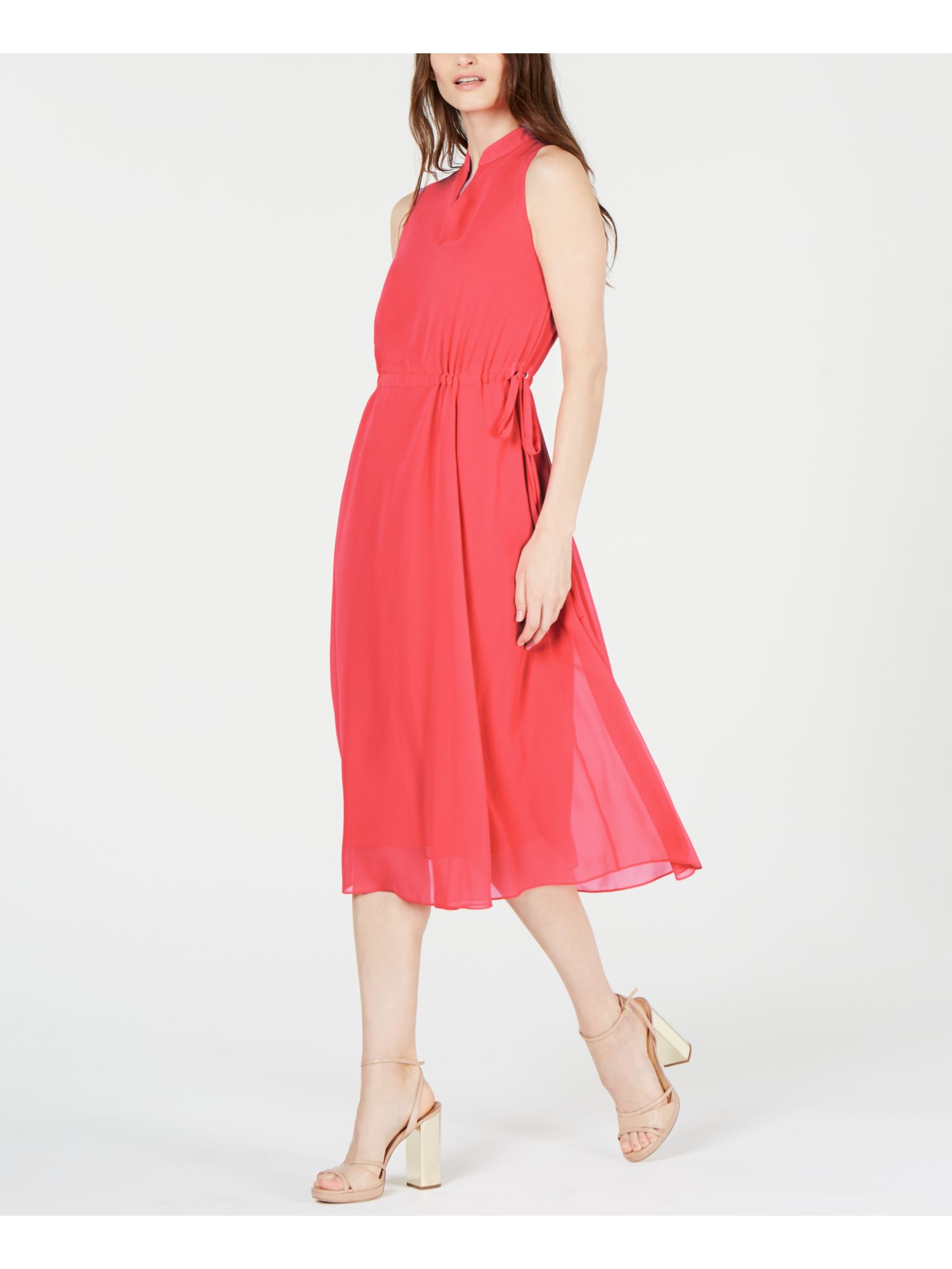 coral work dress