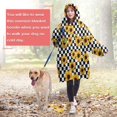 thumbnail image 4 of Black White Checker Sunflower Pattern Wearable Oversized Blanket,Wearable Blanket Hoodie for Adults,Cozy Hooded Blankets with Super Pockets,Super Warm Fuzzy Pullover for Women & Men, 4 of 6