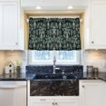 thumbnail image 5 of Yayeee Kitchen Curtains Tier Pair Light Filtering 27"x36" Rod Pocket Short Cafe Window Panel, Leaf Pattern, 5 of 7